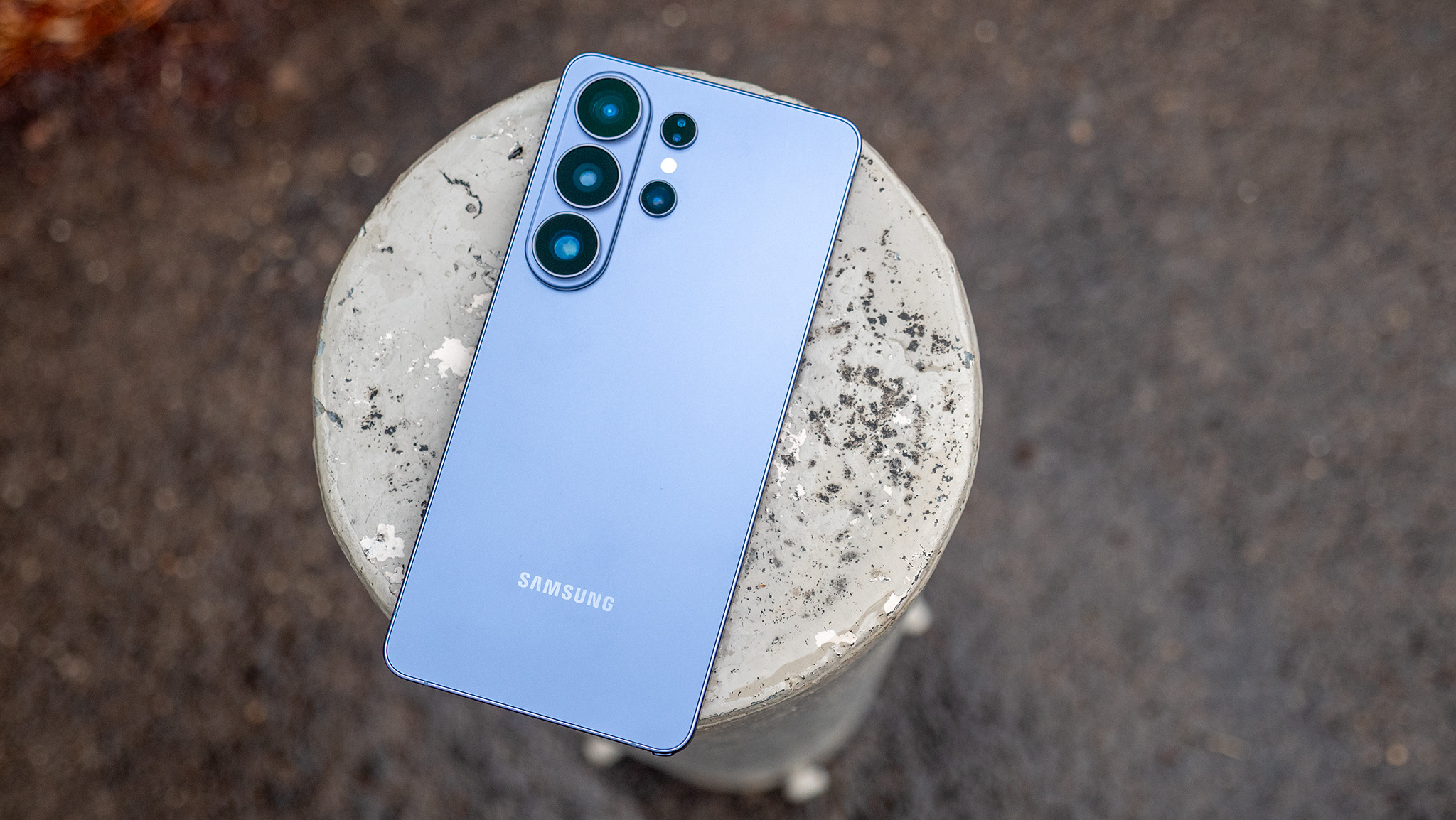 The back of the blue Samsung Galaxy S26 Ultra