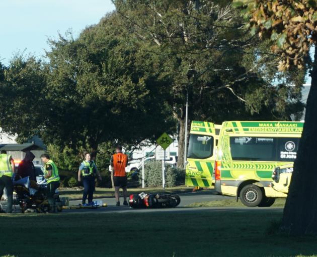 Emergency services at the scene of the crash. Photo: Supplied