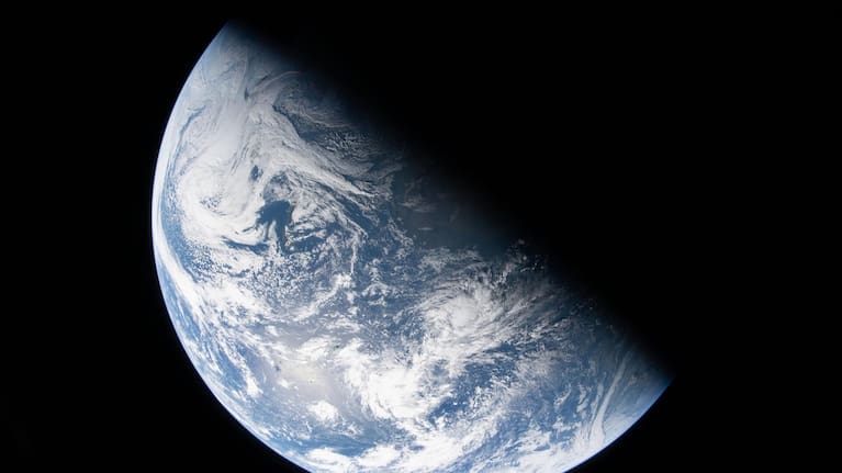 This image from video provided by NASA shows a view of earth taken by NASA astronaut and Artemis II Commander Reid Wiseman from one of the Orion spacecraft's four windows after completing the translunar injection burn, Thursday, April 2, 2026.