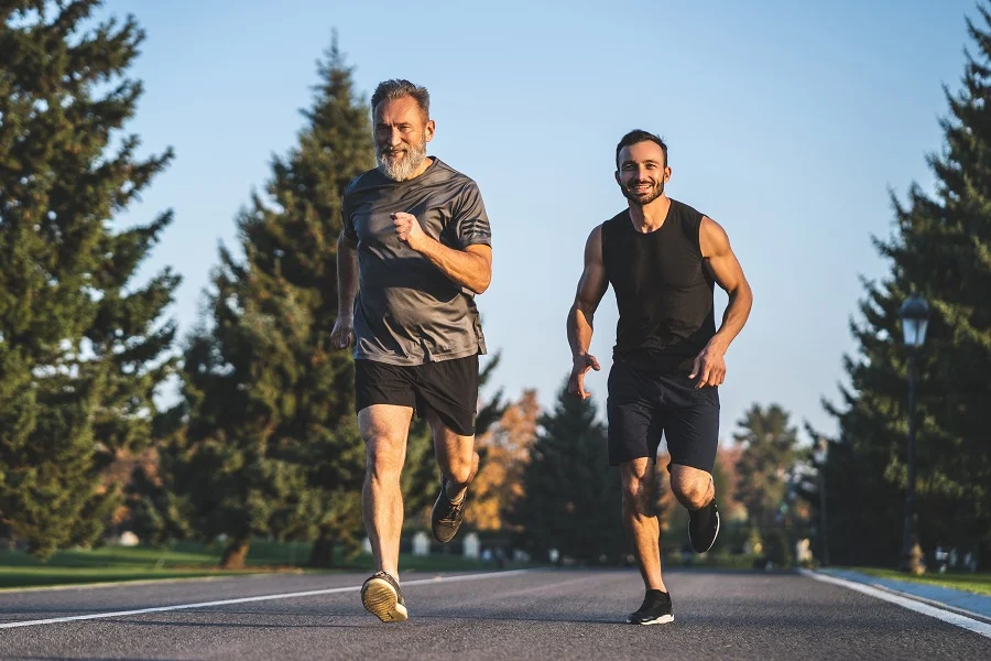 Men jogging