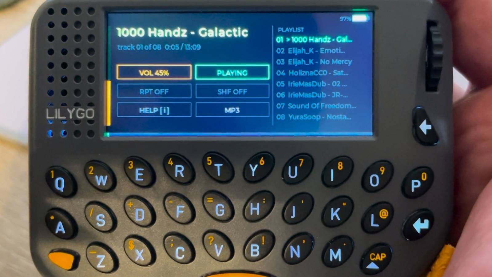 Someone turned an ESP32 T-LoRa Pager into a portable music machine, and you can too