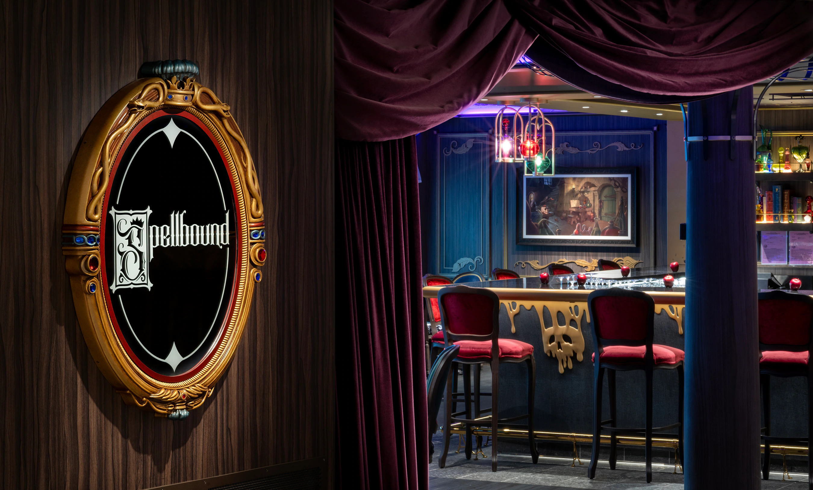 Spellbound, one of the luxury bars on the ship. Photo: Disney Adventure