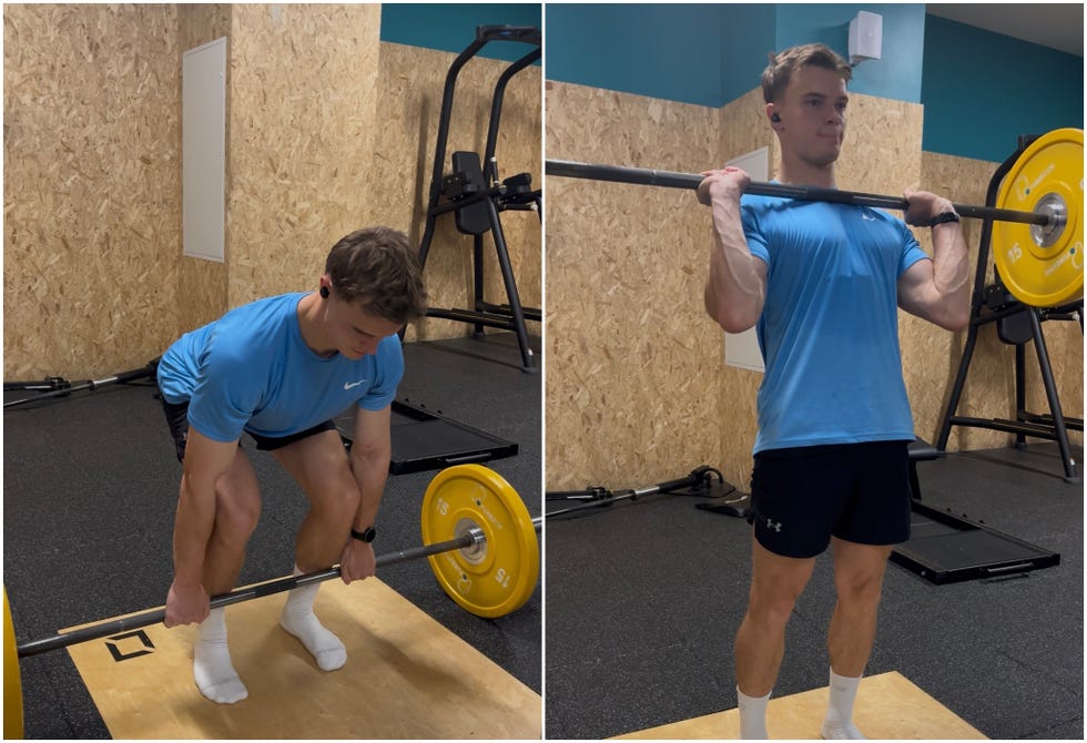 weightlifting exercises performed by an individual