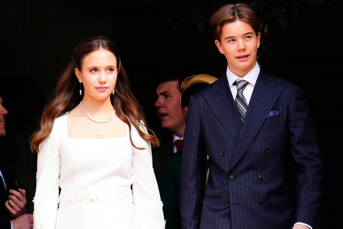 Denmark's Princess Josephine and Prince Vincent at their confirmation at Fredensborg Palace Church 