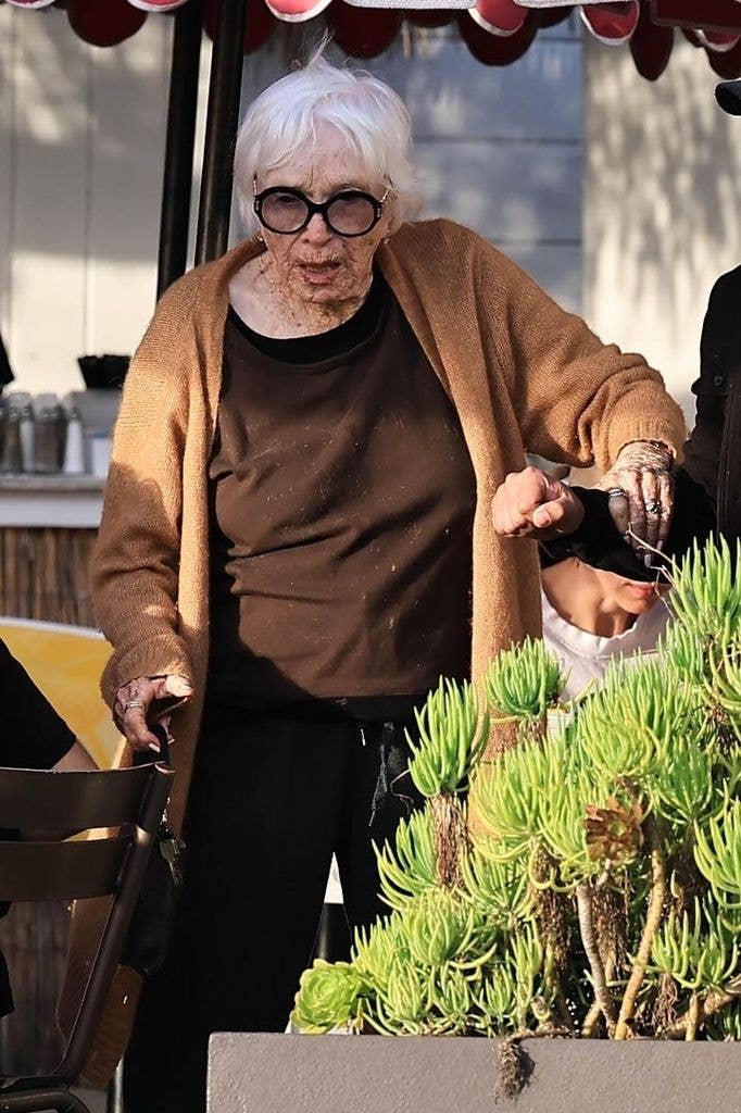 Shirley, 91, looked relaxed as she stepped out for lunch on Saturday