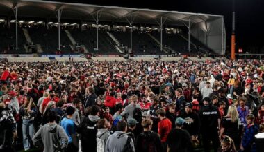 Crusaders farewell home ground with 11-try demolition of Drua