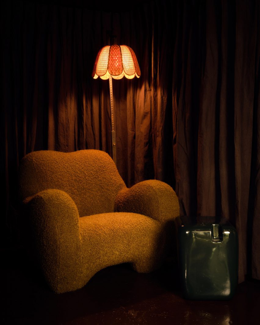 Waiting area with Faye Toogood furniture