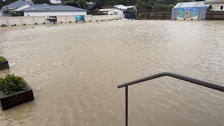Flooding at the Island Bay Bowling Club