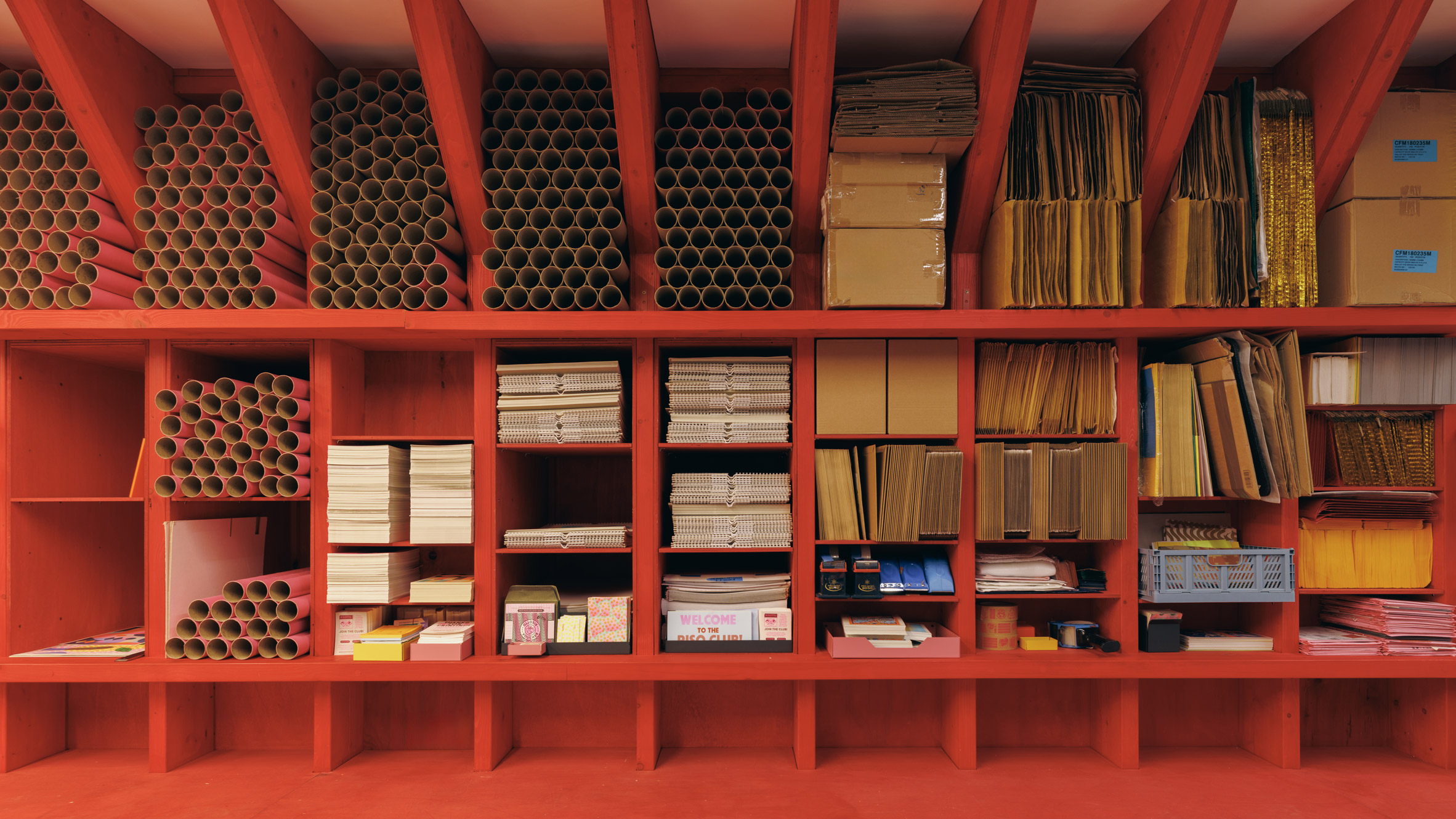 Colourful shelving