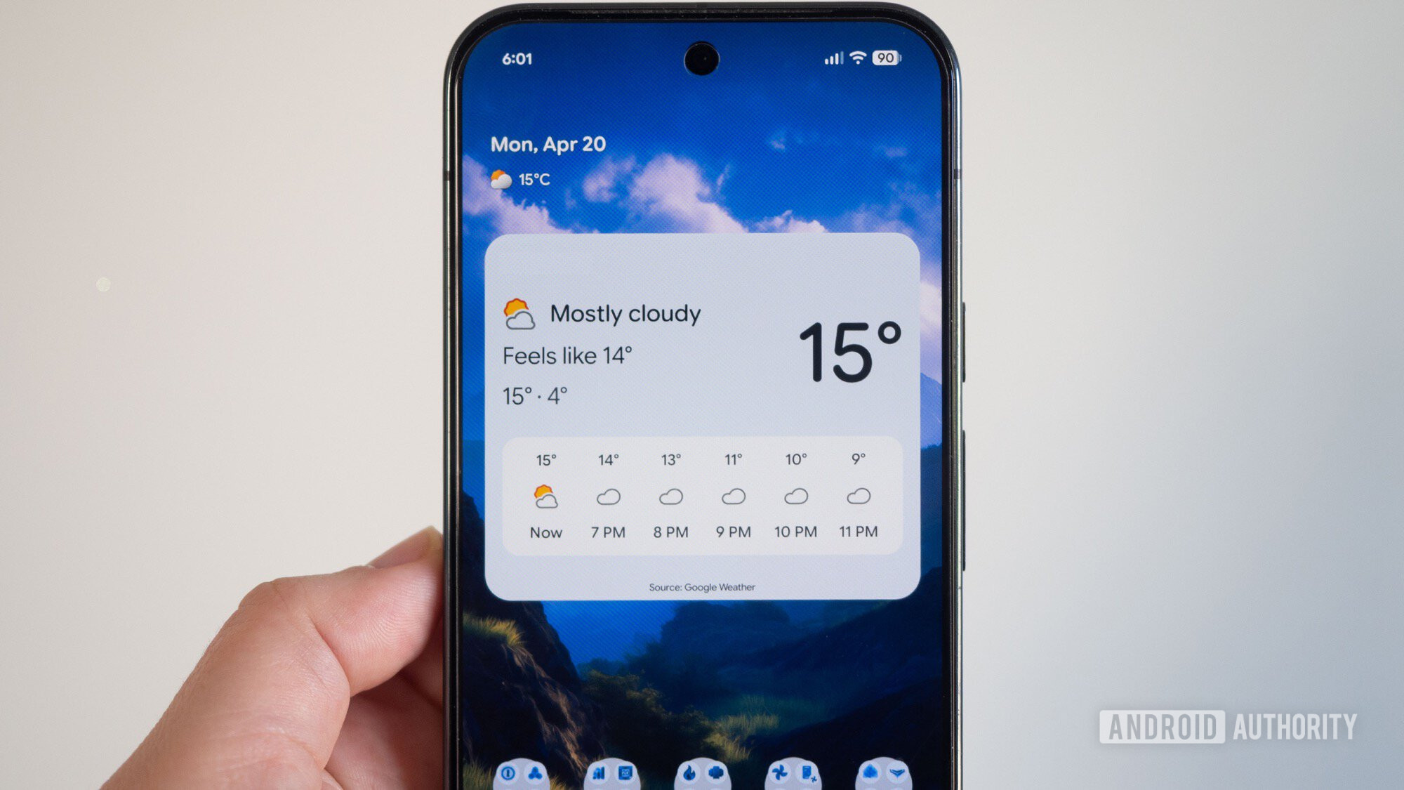google pixel weather home screen widget