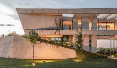 grizzo studio's 'casa lomadas' shaped by folded concrete in argentina