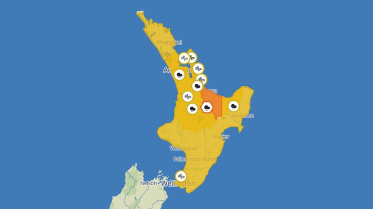 Heavy rain for parts of the North Island today and Thursday.