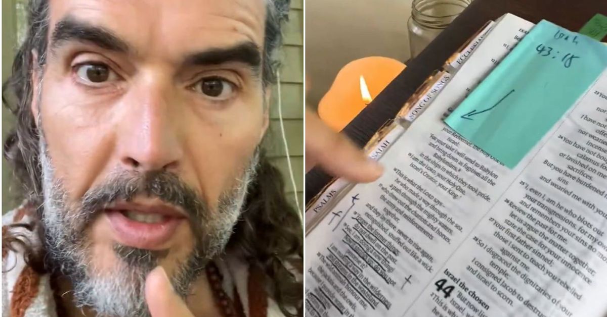 Russell Brand finds Bible verse he read in court after 'dire' Piers Morgan appearance