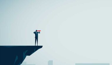 a man on a precipice