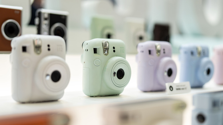 A row of Instax camera