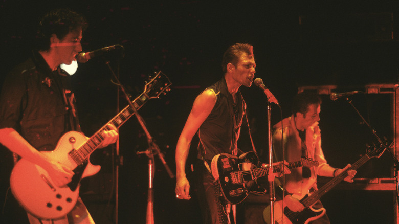 The Clash playing live in the late 1970s