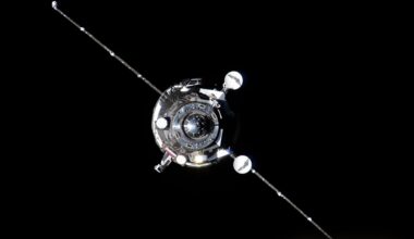 The Progress 93 resupply ship from Roscosmos, carrying about three tons of food, fuel, and supplies for the Expedition 73 crew, is pictured automatically approaching the International Space Station before docking to the Zvezda service module's rear port for six months of cargo activities.