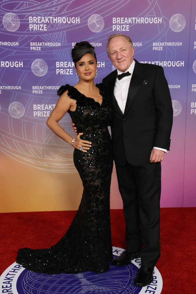 Salma Hayek and François-Henri Pinault attend the Breakthrough Prize Ceremony