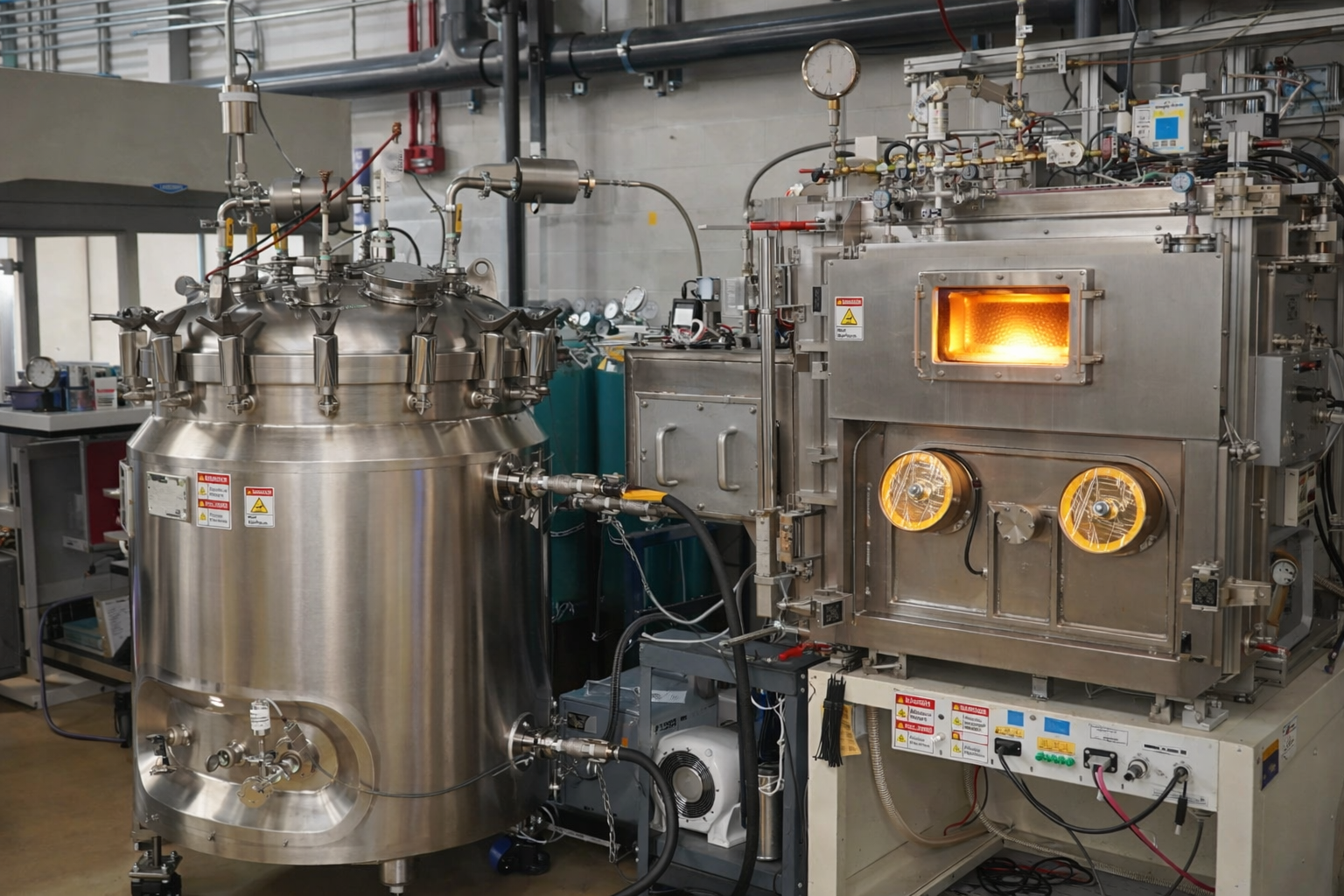 Lunar soil electrolysis research setup Lunar soil electrolysis research setup
