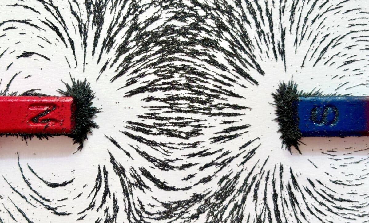 Magnetic Field Shown By Iron Filaments For Different Poles