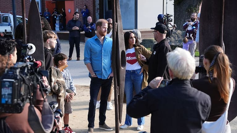  Meghan, Duchess of Sussex, and Prince Harry, Duke of Sussex take part in the Scar Tree Walk on day three of the royal trip on April 16, 2026 in Melbourne.