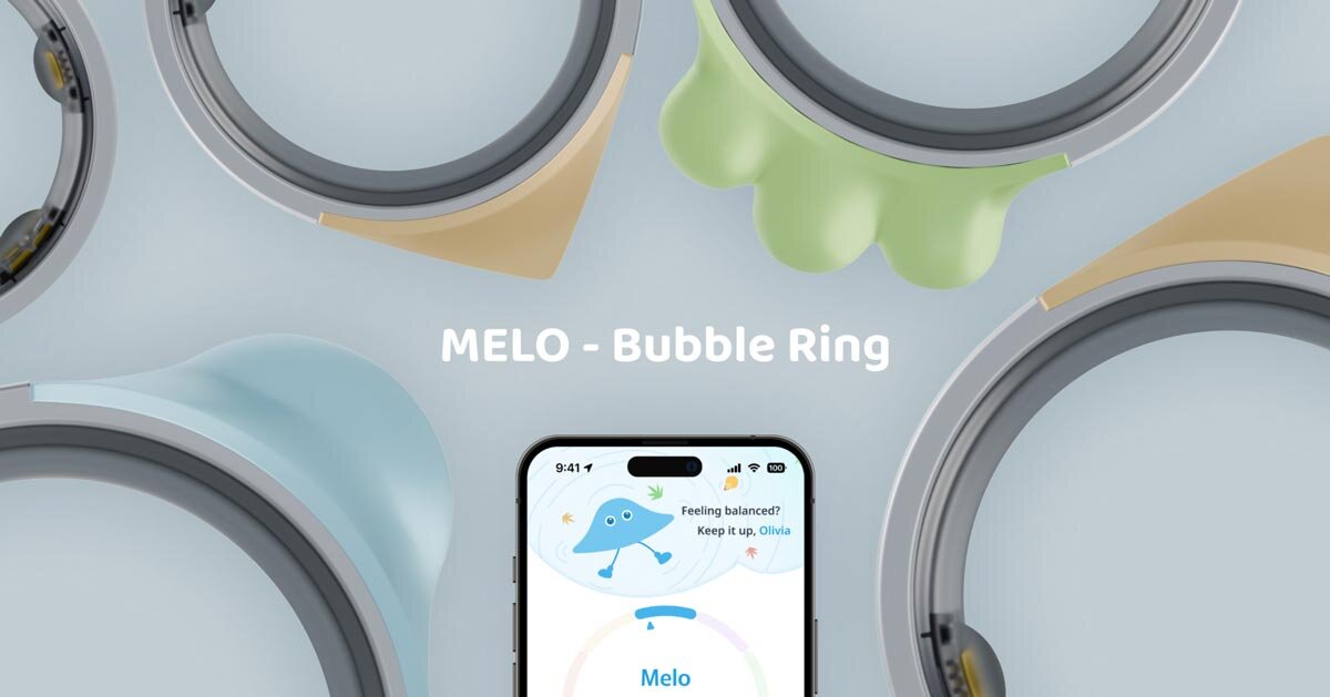 MELO bubble ring transforms fidgeting into an emotional interface