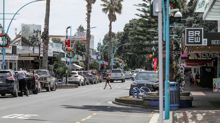 Mount Maunganui main street.