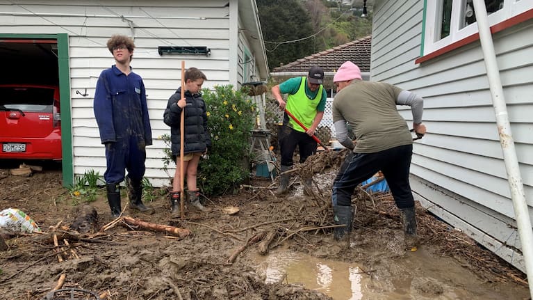 Clean-up from a 2022 Nelson State of Emergency weather event.