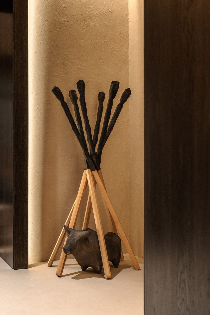 Coatrack shaped like matchsticks in the Kyiv office