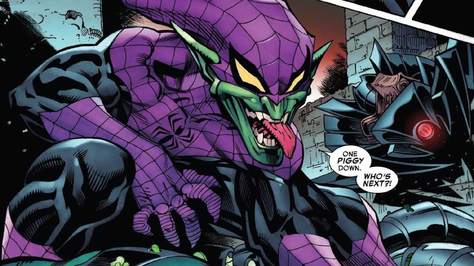 peter parker's spider-man becomes the spider-goblin