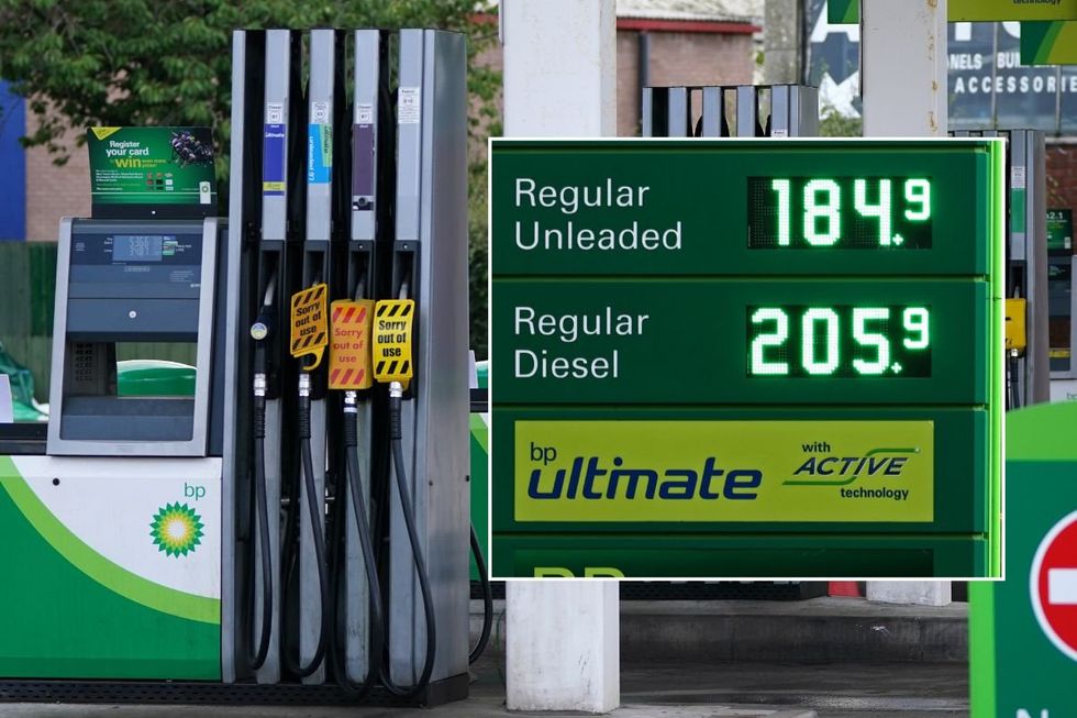 Petrol station and expensive petrol prices