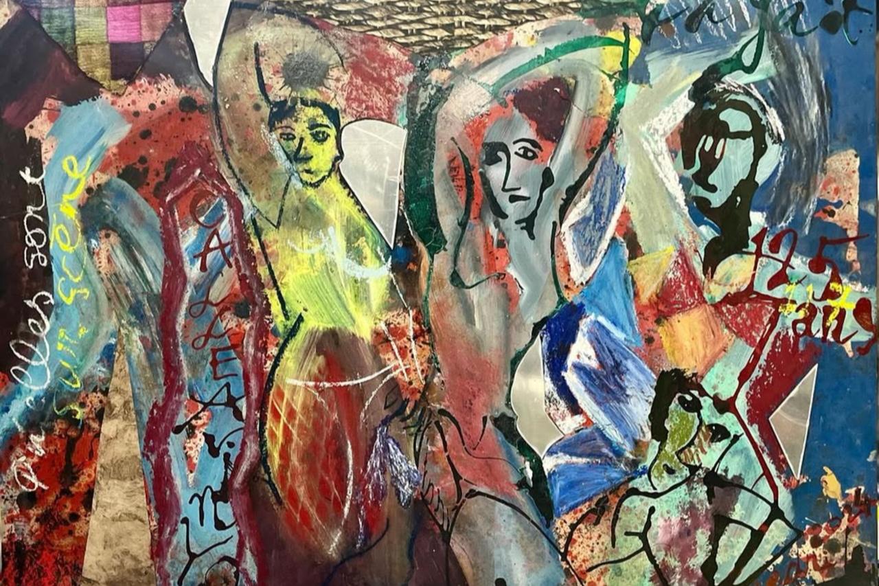 A reinterpretation of Picasso’s “Les Demoiselles d’Avignon” by Bedri Baykam, Istanbul, Türkiye, February 20, 2026. (Photo via Instagram / @bedribaykam)