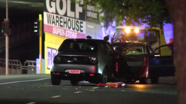Police said it was alerted to a two-vehicle crash on Newton Rd, Eden Terrace at around 8.50pm