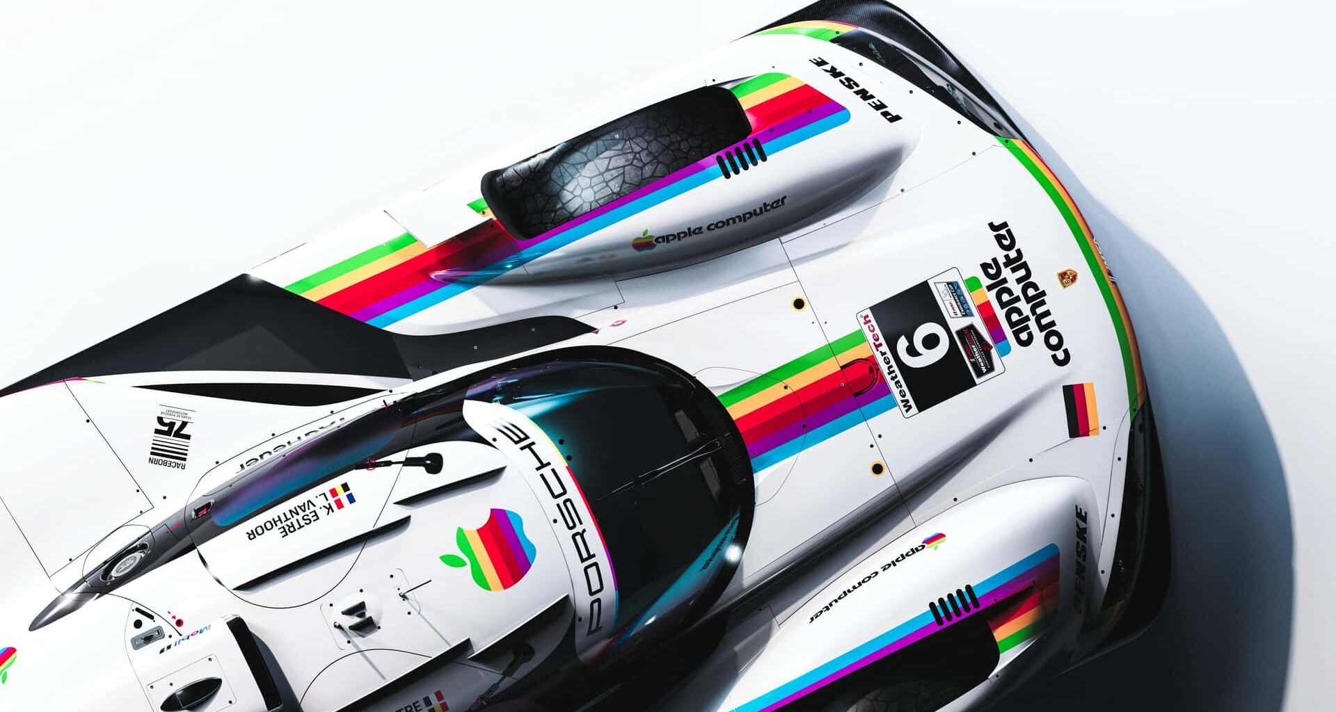 Porsche Race Cars: Retro Apple Computer Liveries 