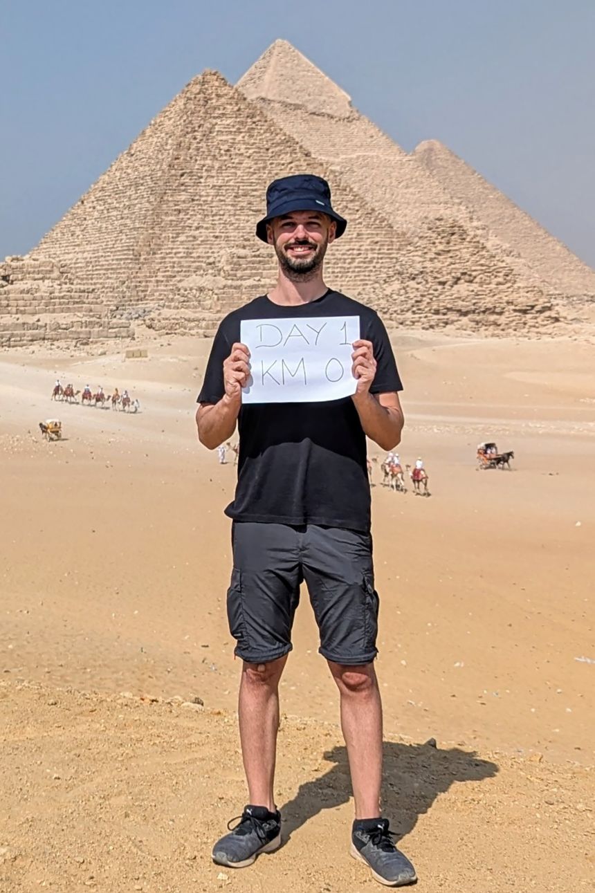 Nok began his trip in Egypt last year, and has already made his way to the Caribbean.