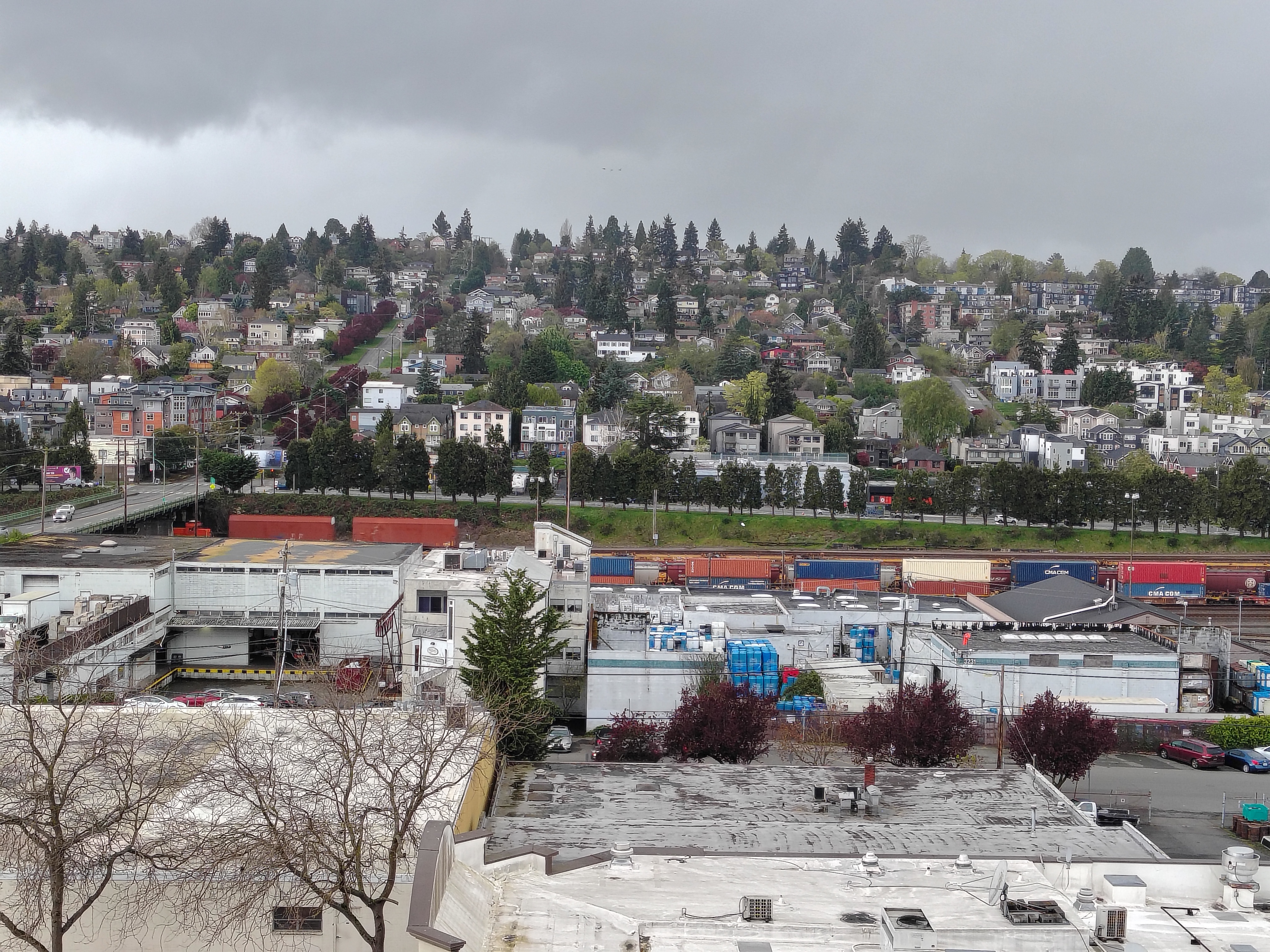 A neighborhood on a hill (2x)