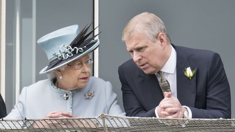 Queen Elizabeth with Andrew Mountbatten-Windsor in 2013. 
