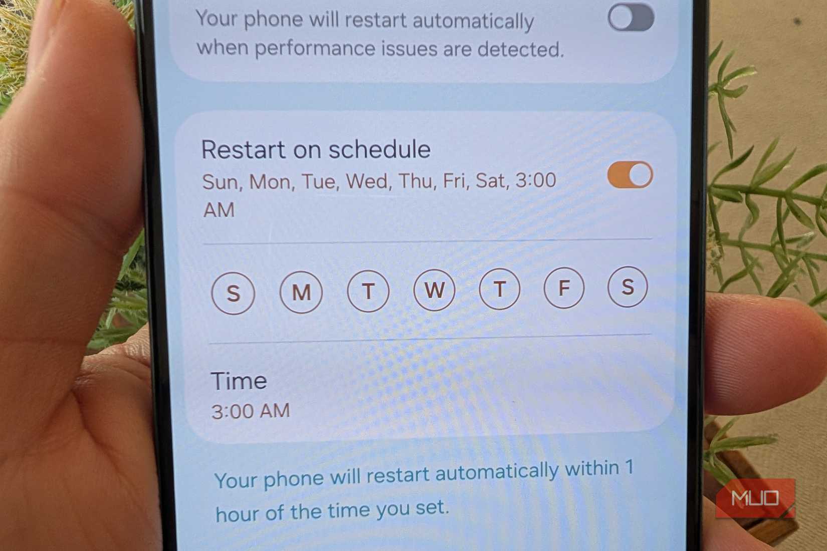 auto reboot on samsung