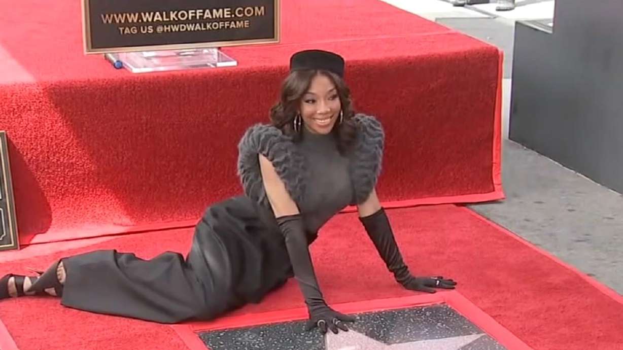 Brandy, Grammy-winning singer and actress, receives star on Hollywood Walk of Fame