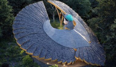 Biomimetic Architecture Reaches New Heights With This Bird-of-Paradise Yoga Space