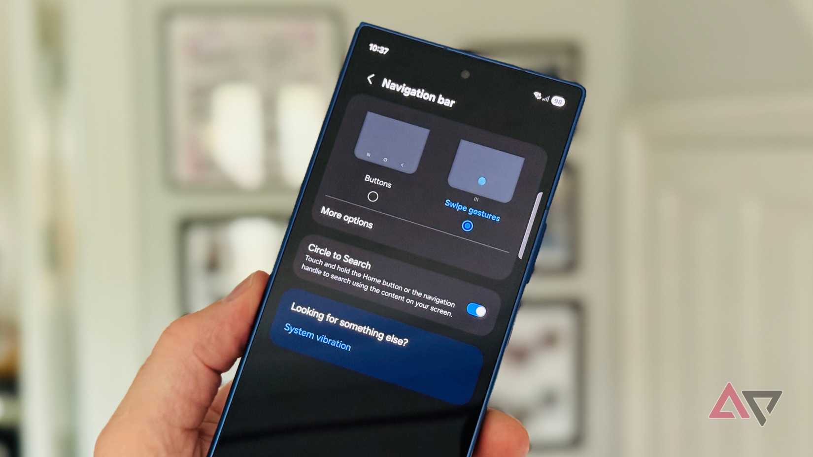 The Navigation option screen in Samsung's One UI 8