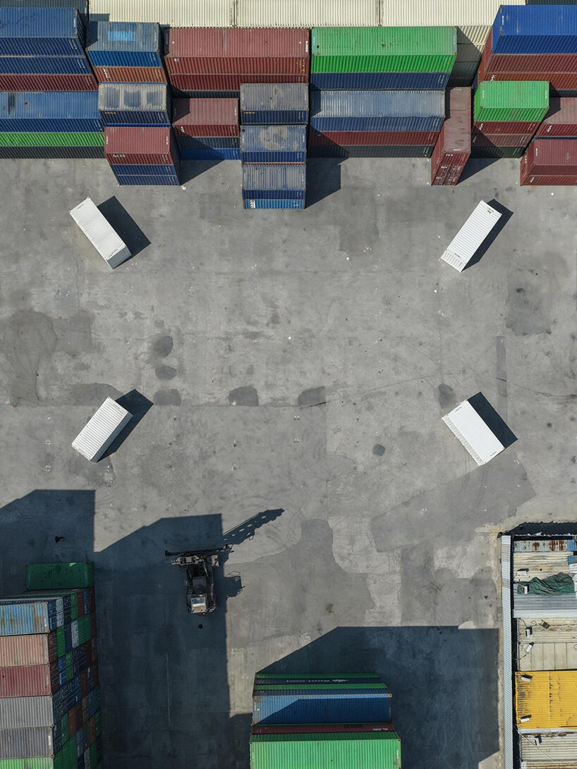 shipping containers frame maison margiela's shanghai exhibition by OMA / AMO in china - 8