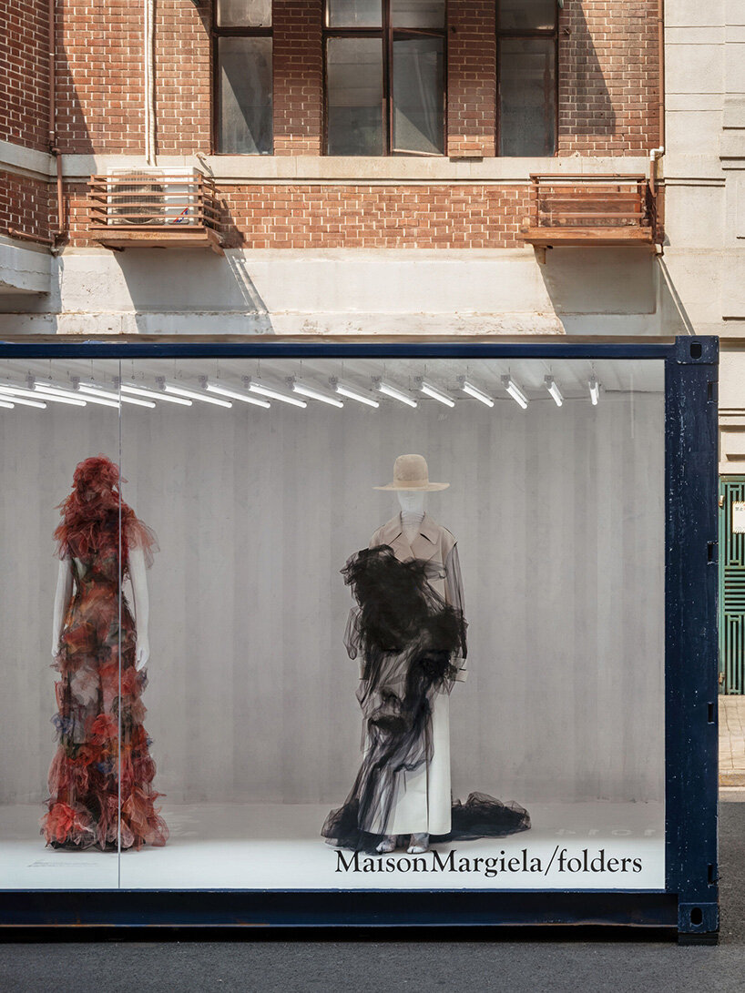 shipping containers frame maison margiela's shanghai exhibition by OMA / AMO in china - 5