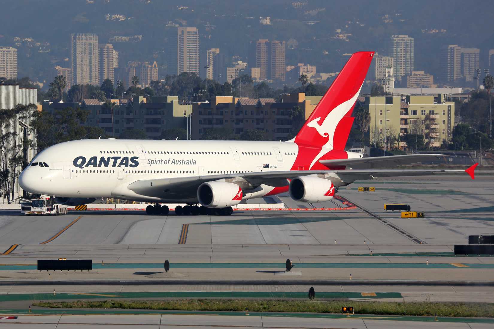 Qantas A380 at Los Angeles