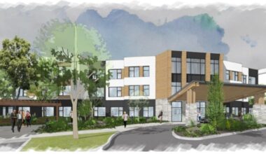 Rendering of the proposed redevelopment plans for the site of the former Madonna Nursing Home. Photo credit: Sienna Senior Living
