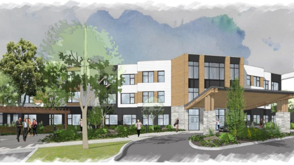 Rendering of the proposed redevelopment plans for the site of the former Madonna Nursing Home. Photo credit: Sienna Senior Living