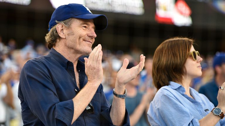Cranston with his daughter, actress Taylor Dearden. Pic: AP