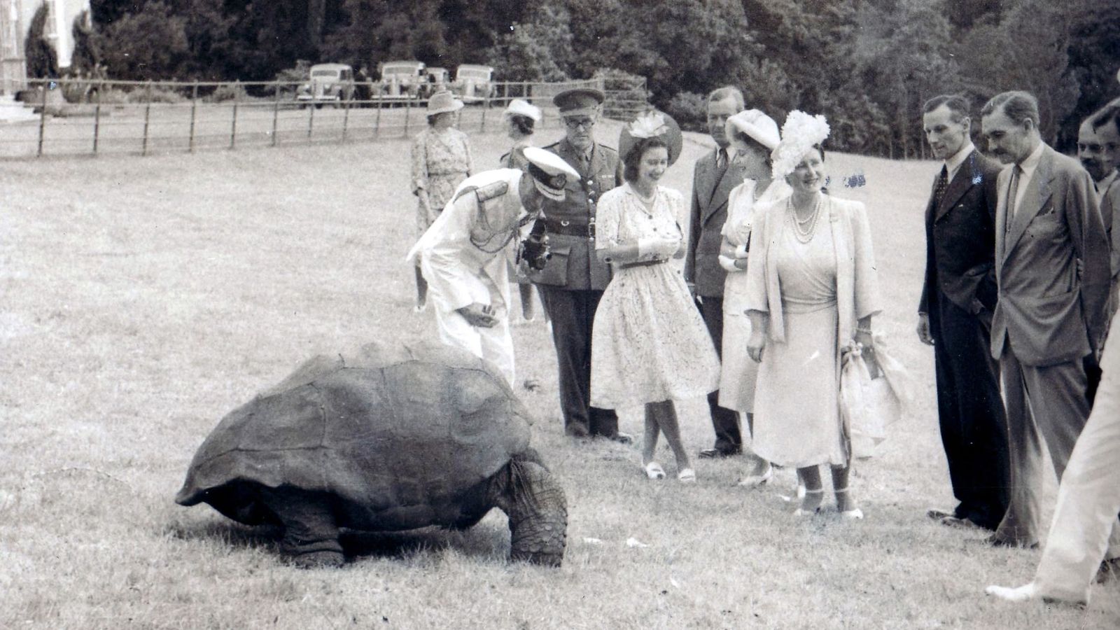 King George VI, the then Queen and Princess Elizabeth, alongside Princess Margaret, all met Jonathan in 1947. Pic: PA