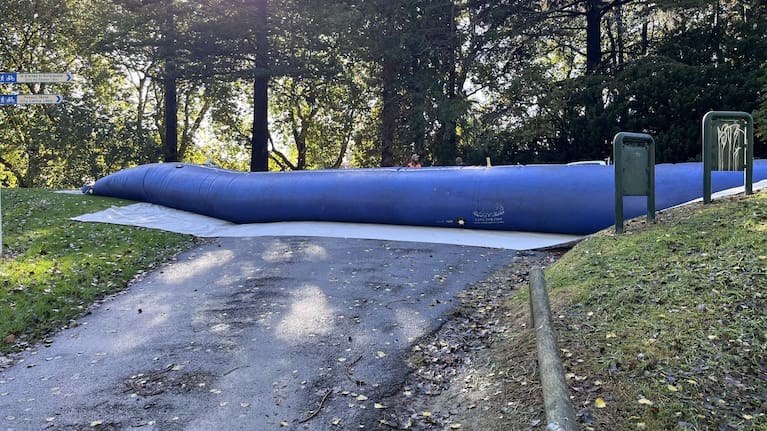 Staff have deployed flood barriers in Whanganui with high tide approaching at around 11am.