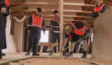 Students help build teacher housing at Auckland school amid shortage